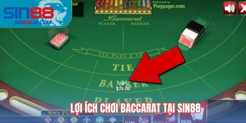 Lợi ích chơi baccarat tại Sin88